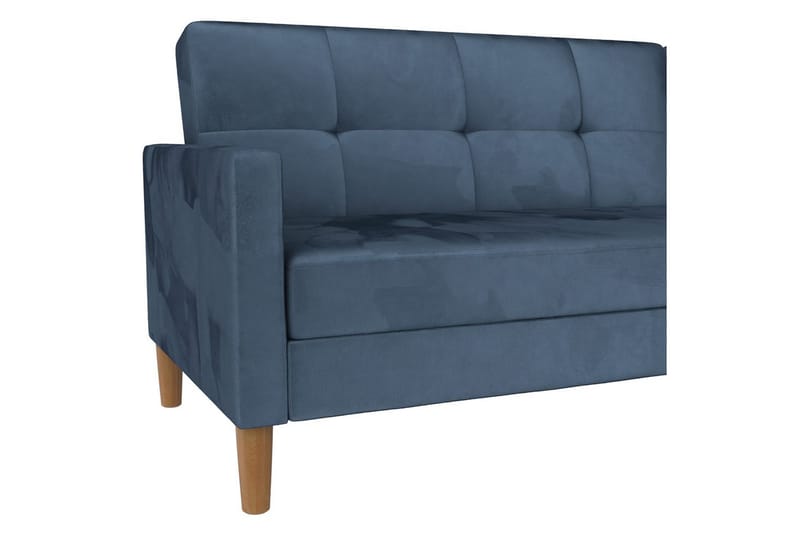 Schäslong Lilly Blå, Sammet - Blå, Sammet - Möbler - Soffa - Divansoffa & schäslongsoffa