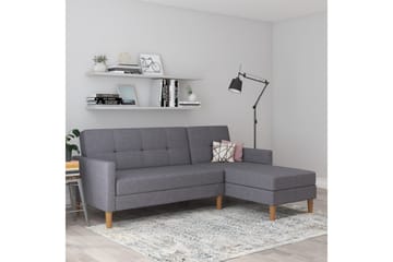 Schäslong Lilly Ljusgrå, Linne - Ljusgrå, Linne - Möbler - Soffa - Divansoffa & schäslongsoffa