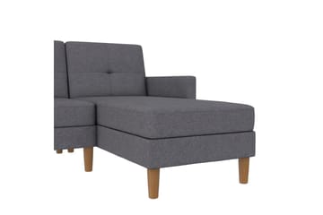 Schäslong Lilly Ljusgrå, Linne - Ljusgrå, Linne - Möbler - Soffa - Divansoffa & schäslongsoffa
