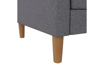 Schäslong Lilly Ljusgrå, Linne - Ljusgrå, Linne - Möbler - Soffa - Divansoffa & schäslongsoffa - 3 sits soffa med divan