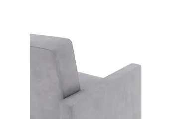 Schäslong Lilly Ljusgrå, Sammet - Ljusgrå, Sammet - Möbler - Soffa - Divansoffa & schäslongsoffa - 3 sits soffa med divan