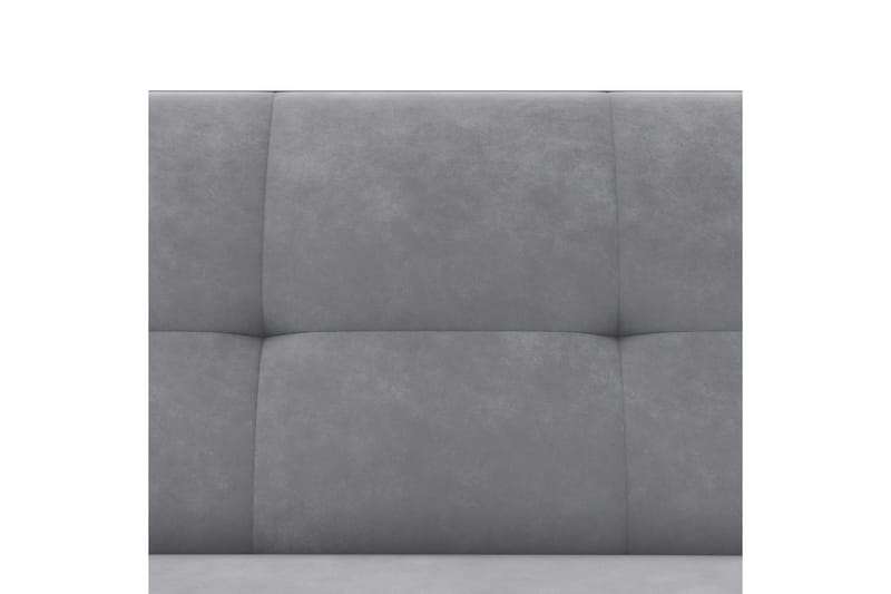 Schäslong Lilly Ljusgrå, Sammet - Ljusgrå, Sammet - Möbler - Soffa - Divansoffa & schäslongsoffa - 3 sits soffa med divan