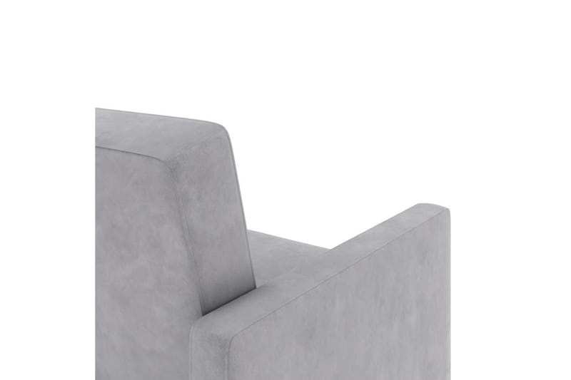 Schäslong Lilly Ljusgrå, Sammet - Ljusgrå, Sammet - Möbler - Soffa - Divansoffa & schäslongsoffa