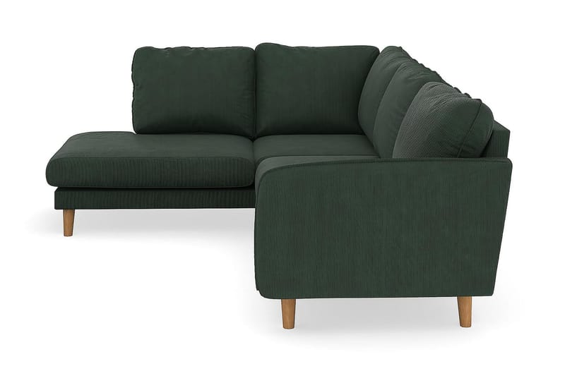 Schäslongsoffa Colt Lyx Vänster - Mörkgrön Manchester - 4 sits soffa med divan - Divansoffa & schäslongsoffa