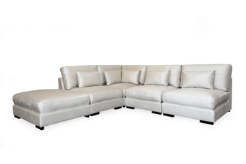 Schäslongsoffa Columbus Höger Sammet - Vit - Möbler - Soffa - Divansoffa & schäslongsoffa - 4 sits soffa med divan