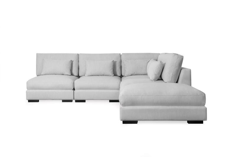 Schäslongsoffa Columbus Vänster - Ljusgrå - 4 sits soffa med divan - Divansoffa & schäslongsoffa