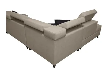 Seginus Bäddsoffa m. Schäslong 3-sits 210x127 - Svart - Möbler - Soffa - Sammetssoffa