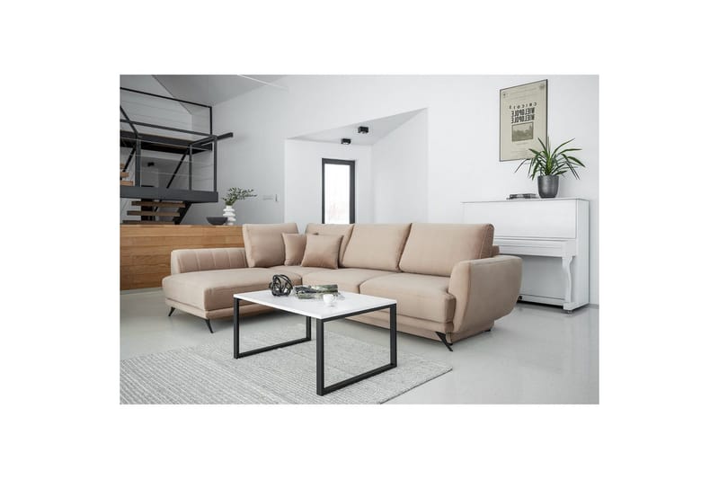 Sektion Eltap Larde 286x191x90 cm, Loco 20, Beige, Vänster