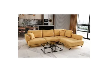 Sektion Eltap Larde 286x191x90 cm - Loco 45, Gul, Höger - Möbler - Soffa - Sammetssoffa