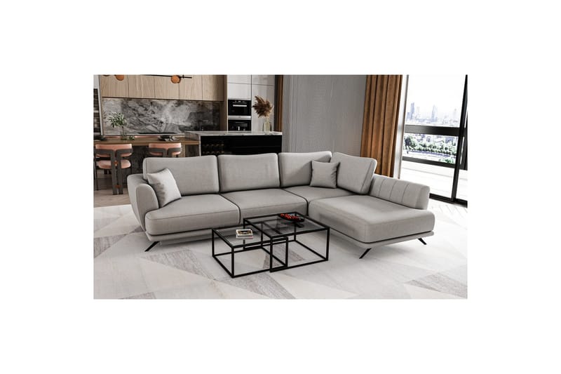 Sektion Eltap Larde 286x191x90 cm - Sola 4, Höger - Möbler - Soffa - Sammetssoffa