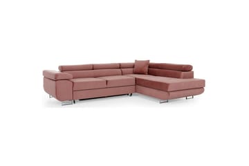 Sektionssoffa Eltap Anton 272x203x85 cm - Monolith 63, Rosa, Höger - Möbler - Soffa - Sammetssoffa