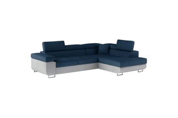 Sektionssoffa Eltap Anton 272x203x85 cm - Monolith 77, Monolith 84, Blå, Ljusgrå, Höger - Möbler - Soffa - Sammetssoffa