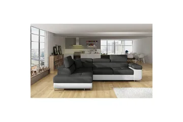 Sektionssoffa Eltap Anton 272x203x85 cm - Sawana 05, Soft 17, Grå, Vit, Vänster - Möbler - Soffa - Skinnsoffa