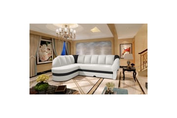 Sektionssoffa Eltap Benano 250x85x180 cm - Soft 17, Soft 11, Svart, Vit, Vänster - Möbler - Soffa - Skinnsoffa