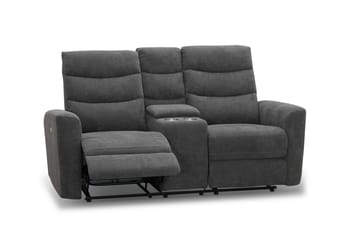 Shano Reclinersoffa 2-sits Elektrisk - Grå - Möbler - Soffa - Biosoffa & reclinersoffa