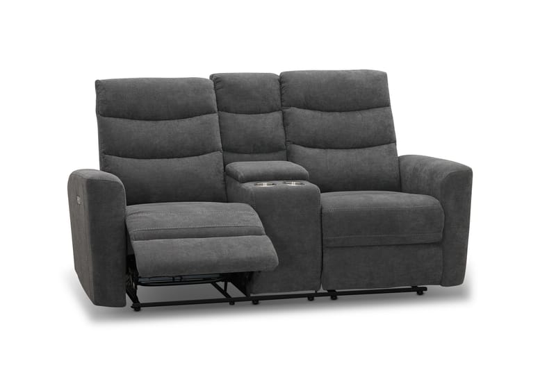 Shano Reclinersoffa 2-sits Elektrisk - Grå - Möbler - Soffa - Biosoffa & reclinersoffa