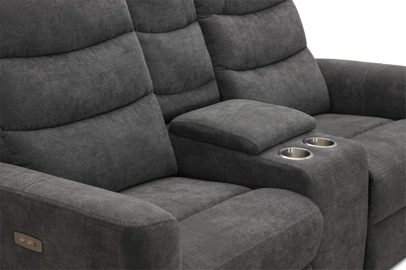 Shano Reclinersoffa 2-sits Elektrisk - Grå - Möbler - Soffa - Biosoffa & reclinersoffa