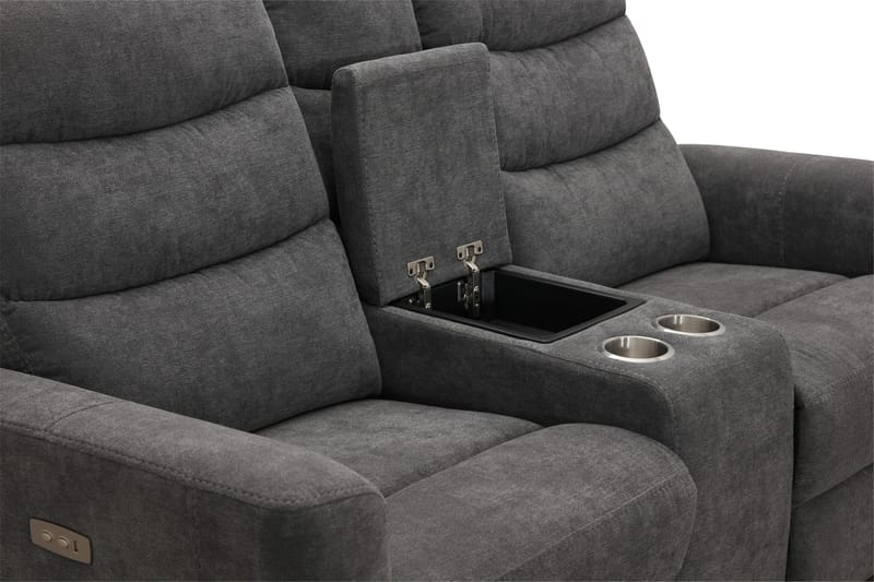 Shano Reclinersoffa 2-sits Elektrisk - Grå - Möbler - Soffa - Biosoffa & reclinersoffa