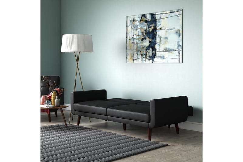 2-sits Bäddsoffa Nola Konstläder/Svart - Dorel Home - Möbler - Soffa - Skinnsoffa
