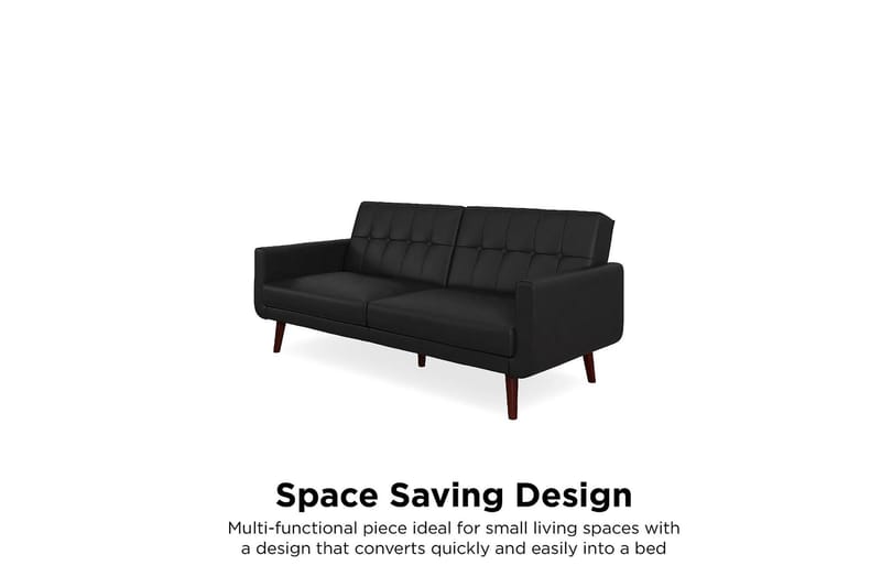 2-sits Bäddsoffa Nola Konstläder/Svart - Dorel Home - Möbler - Soffa - Skinnsoffa