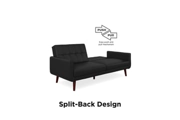 2-sits Bäddsoffa Nola Konstläder/Svart - Dorel Home - Möbler - Soffa - Skinnsoffa