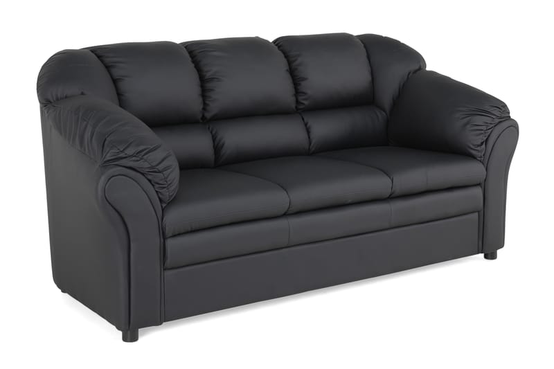 3-sits Soffa Salvador - Svart - Möbler - Soffa - Skinnsoffa