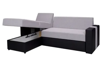 Aden Hörnsoffa - Grå/Svart - Möbler - Soffa - Skinnsoffa