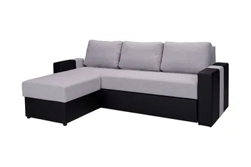 Aden Hörnsoffa - Grå/Svart - Möbler - Soffa - Skinnsoffa