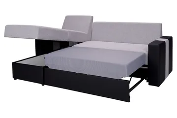 Aden Hörnsoffa - Grå/Svart - Möbler - Soffa - Skinnsoffa