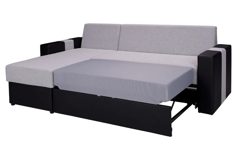 Aden Hörnsoffa - Grå/Svart - Möbler - Soffa - Skinnsoffa