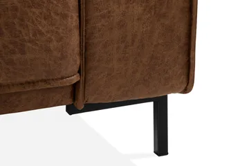 Akron 2,5-sits Soffa med Schäslong Höger läder - Brun - Möbler - Soffa - Skinnsoffa