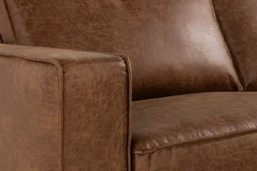Akron 2,5-sits Soffa med Schäslong Höger läder - Brun - Möbler - Soffa - Skinnsoffa