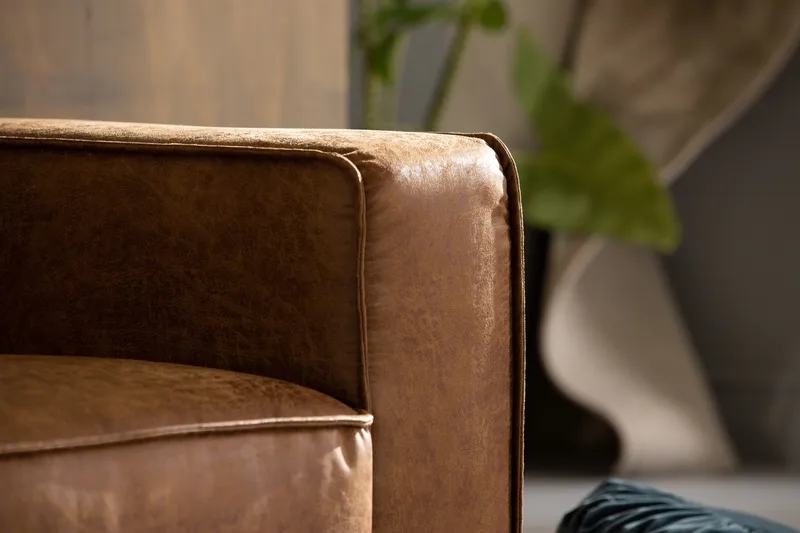 Akron 2-sits Soffa Bondedläder - Brun - Möbler - Soffa - Skinnsoffa