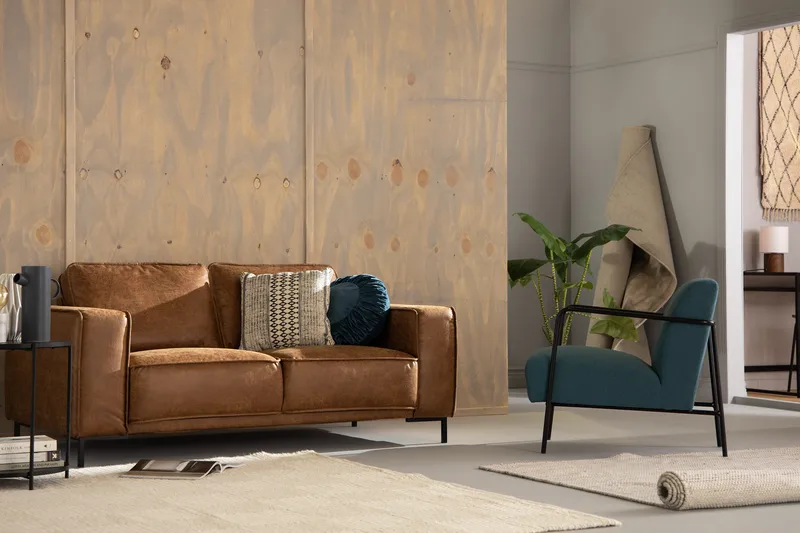 Akron 2-sits Soffa Bondedläder - Brun - Möbler - Soffa - Skinnsoffa