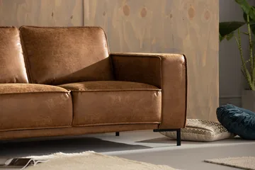 Akron 2-sits Soffa Bondedläder - Brun - Möbler - Soffa - Skinnsoffa