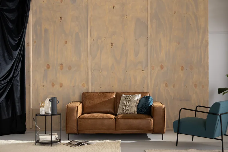 Akron 2-sits Soffa Bondedläder - Brun - Möbler - Soffa - Skinnsoffa