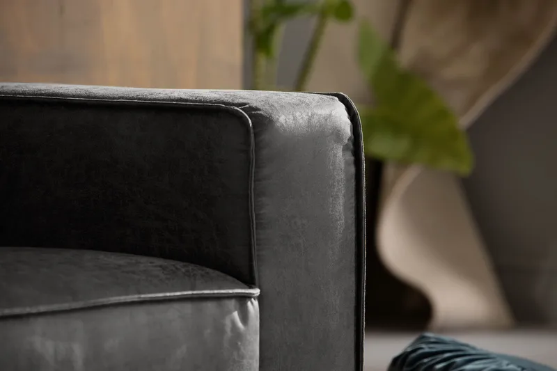 Akron 2-sits Soffa Bondedläder - Mörkgrå - Möbler - Soffa - Skinnsoffa