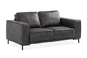 Akron 2-sits Soffa Bondedläder - Mörkgrå - Möbler - Soffa - Skinnsoffa