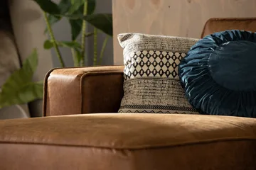 Akron 2-sits Soffa med Divan Vänster Bondedläder - Brun - Möbler - Soffa - Skinnsoffa