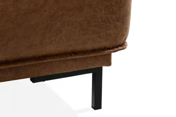 Akron 2-sits Soffa med Divan Vänster Bondedläder - Brun - Möbler - Soffa - Skinnsoffa