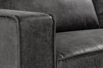 Akron 3-sits Soffa Bondedläder - Mörkgrå - Möbler - Soffa - Skinnsoffa