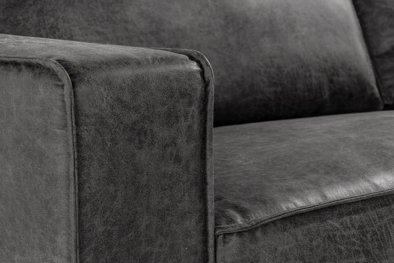 Akron 3-sits Soffa Bondedläder - Mörkgrå - Möbler - Soffa - Skinnsoffa