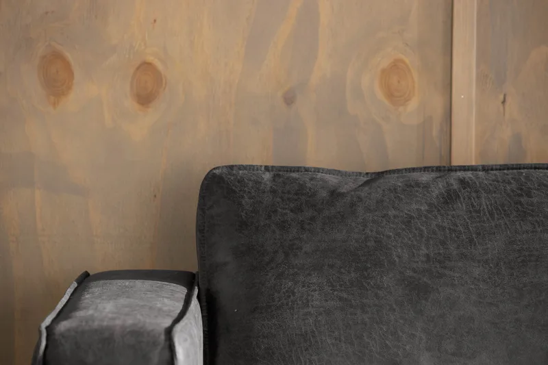 Akron 3-sits Soffa Bondedläder - Mörkgrå - Möbler - Soffa - Skinnsoffa