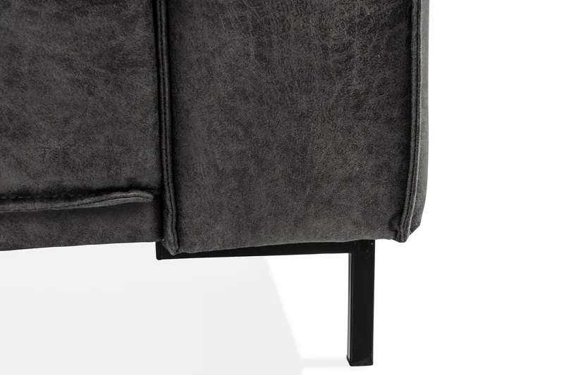 Akron 3-sits Soffa Bondedläder - Mörkgrå - Möbler - Soffa - Skinnsoffa