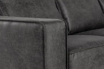 Akron Hörnsoffa Bondedläder - Mörkgrå - Möbler - Soffa - Skinnsoffa