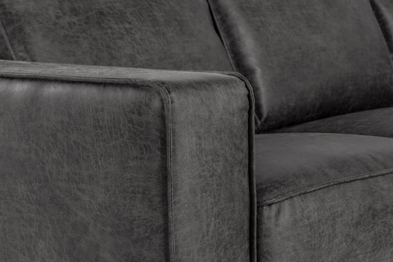 Akron Hörnsoffa Bondedläder - Mörkgrå - Möbler - Soffa - Skinnsoffa