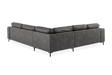 Akron Hörnsoffa Bondedläder - Mörkgrå - Möbler - Soffa - Skinnsoffa