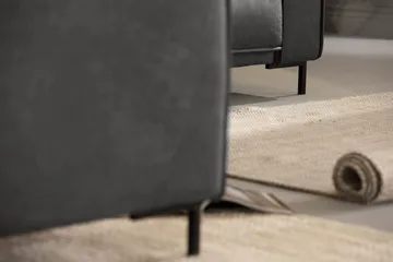 Akron Hörnsoffa Bondedläder - Mörkgrå - Möbler - Soffa - Skinnsoffa