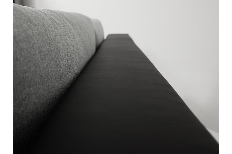 Bäddsoffa Ianto med Divan Vändbar - Svart - Möbler - Soffa - Skinnsoffa