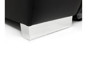 Bäddsoffa Ianto med Divan Vändbar - Svart - Möbler - Soffa - Skinnsoffa